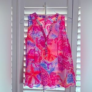 Women’s Lilly Pulitzer silk tank blouse, size xs